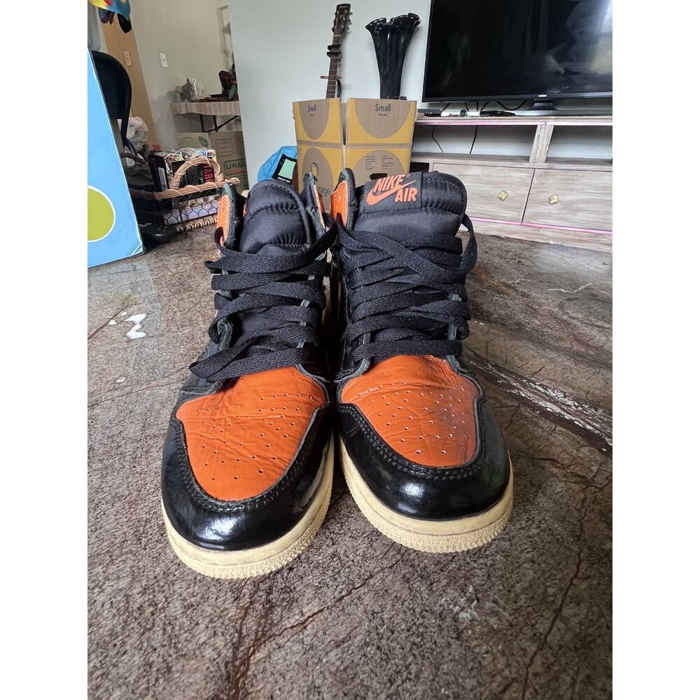Nike Air Jordan 1 Retro High OG Shattered Backboard 3.0 GS 5.5Y Orange - Picture 4 of 5